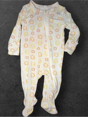 Angel Dear Bamboo Sun Print Zip Footie Sleeper 0-3M